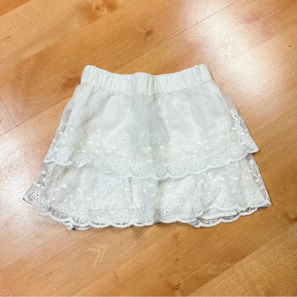 Carters Pink & Cream Lace Sequin Shine Like a Star Top & Skirt Outfit Size 4/5